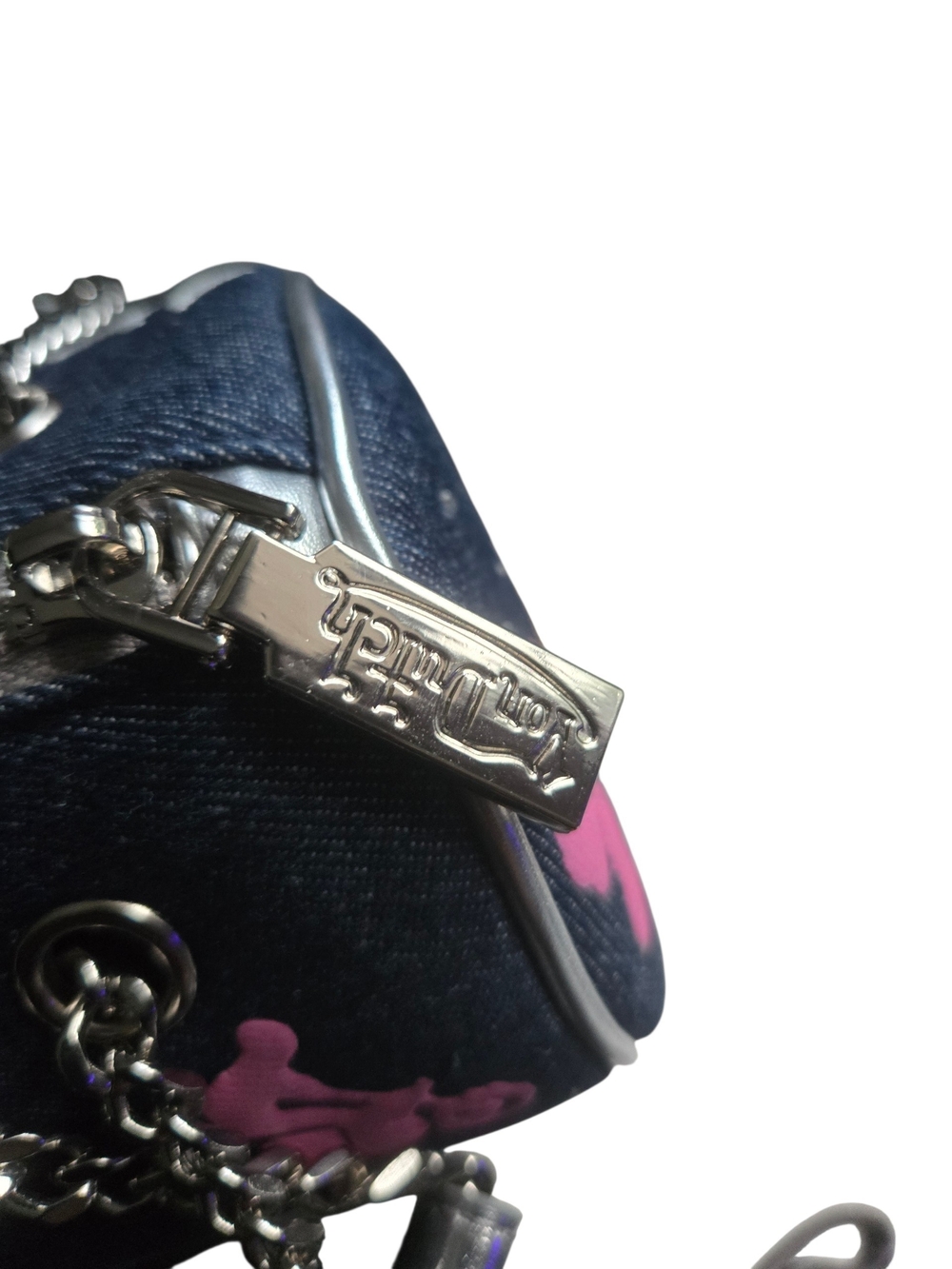 Von Dutch Denim Cylinder Shoulder Bag NWOT - Picture 5 of 5